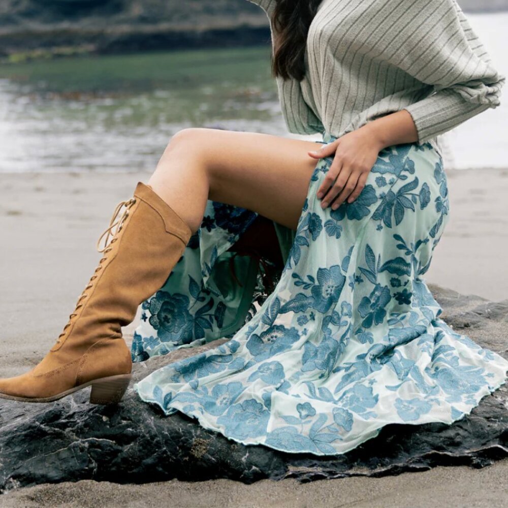 Joyfolie Allurah Skirt in Peacock